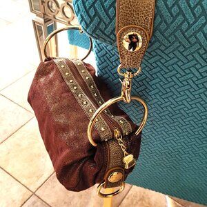 **Shiny Gold Sparkling** Kathy Van Zeeland** Small Hobo Bag